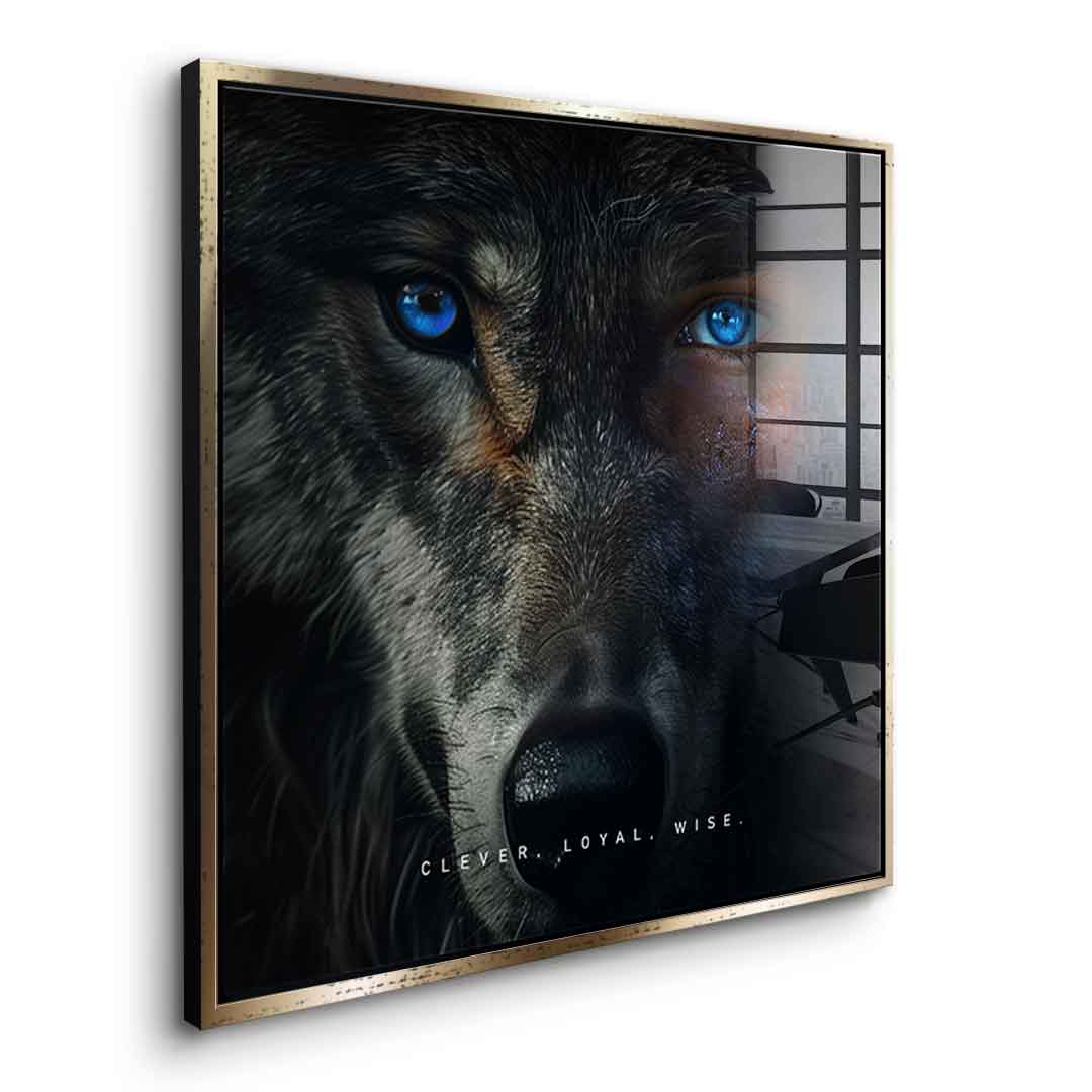 Wolf Fusion - Quadrat Edition - Acrylglas