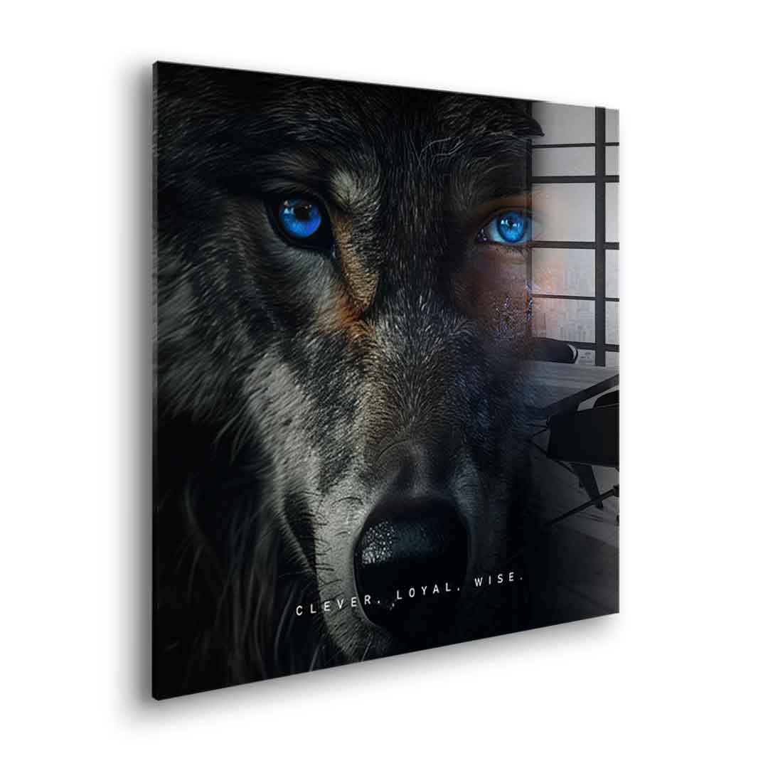 Wolf Fusion - Quadrat Edition - Acrylglas