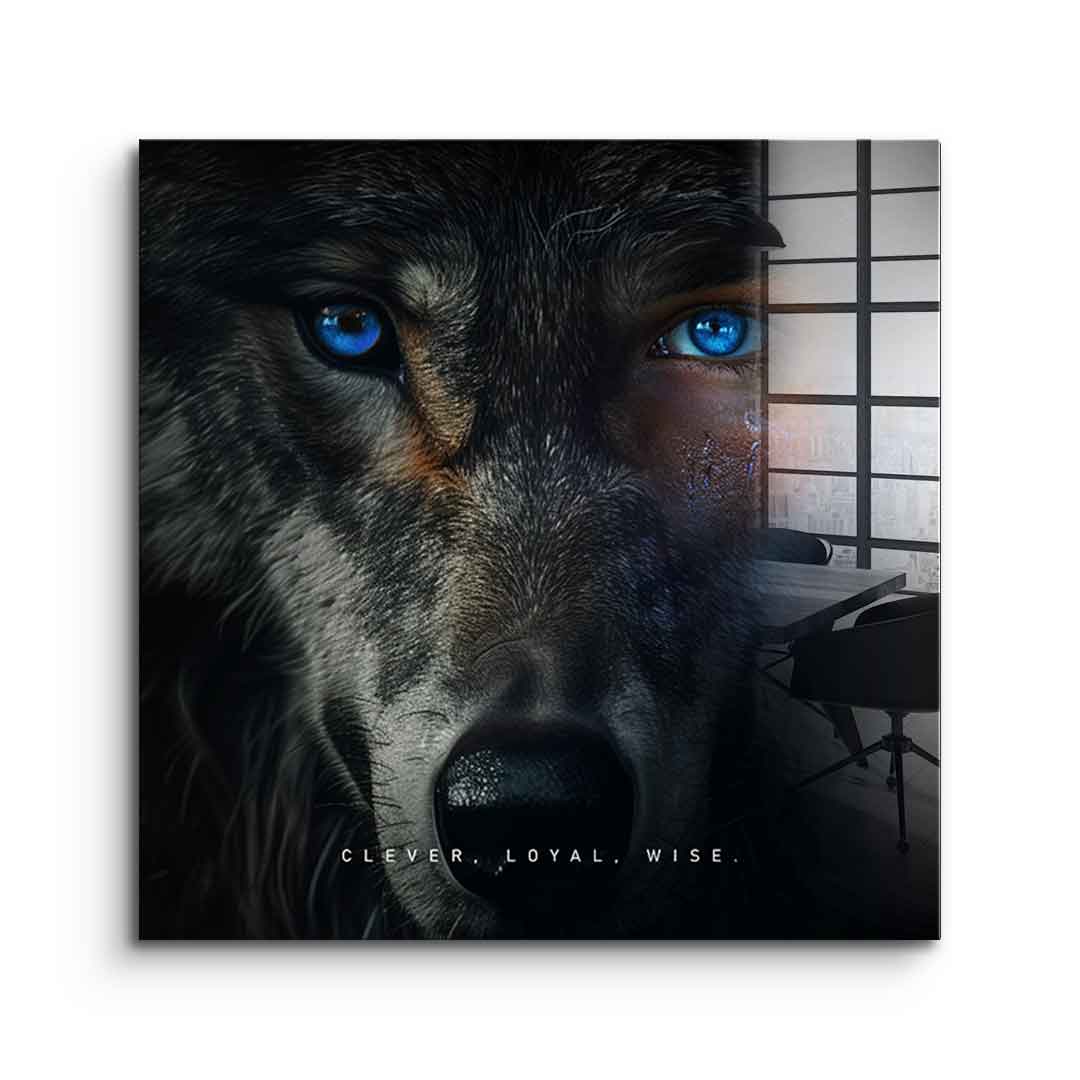 Wolf Fusion - square edition - acrylic glass