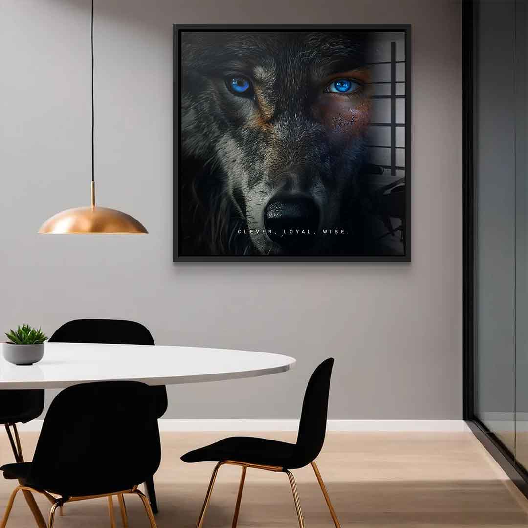 Wolf Fusion - square edition - acrylic glass