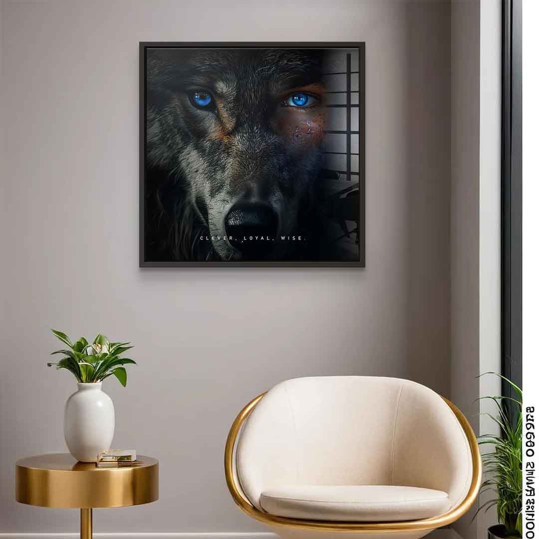 Wolf Fusion - square edition - acrylic glass