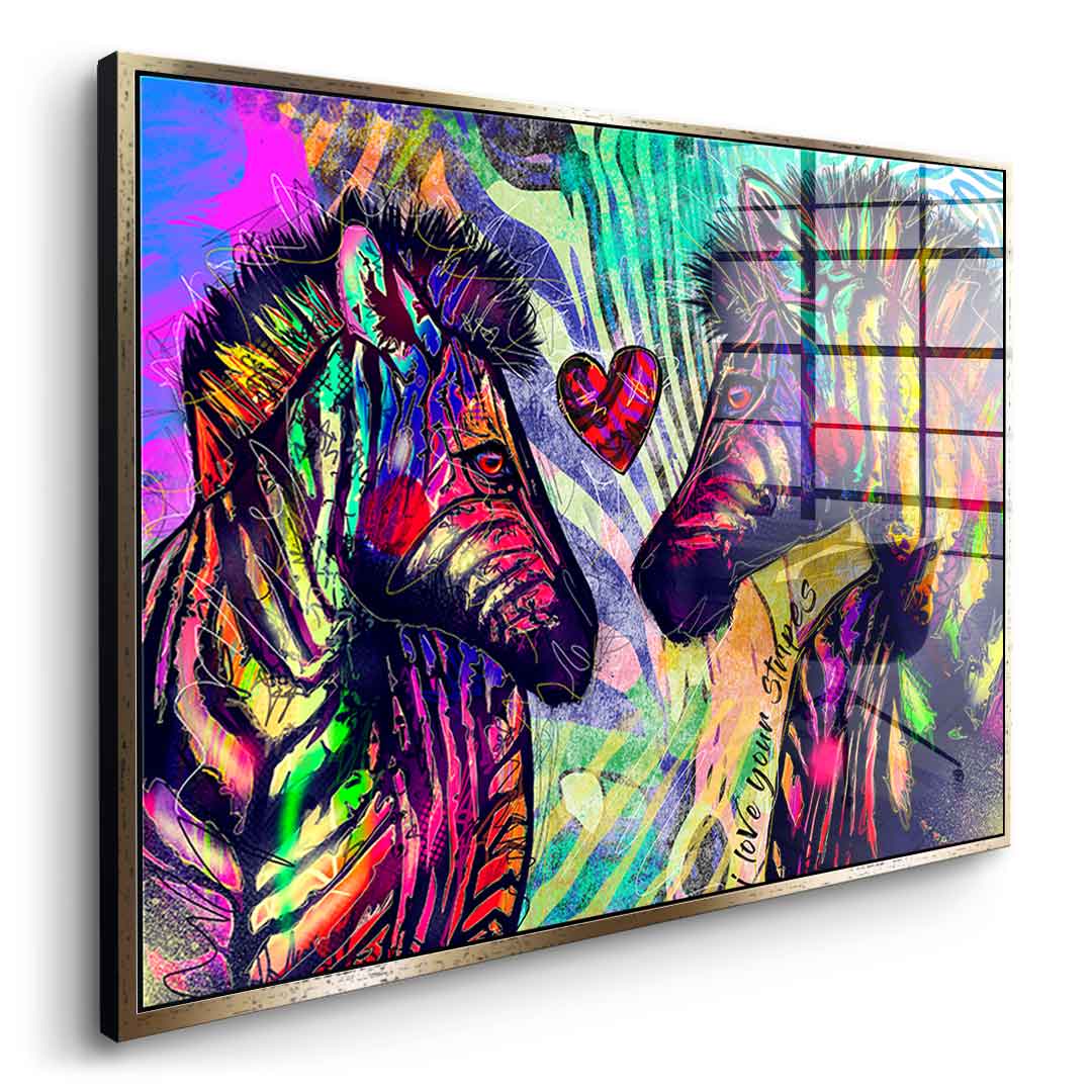 Zebra Heart - Acrylglas