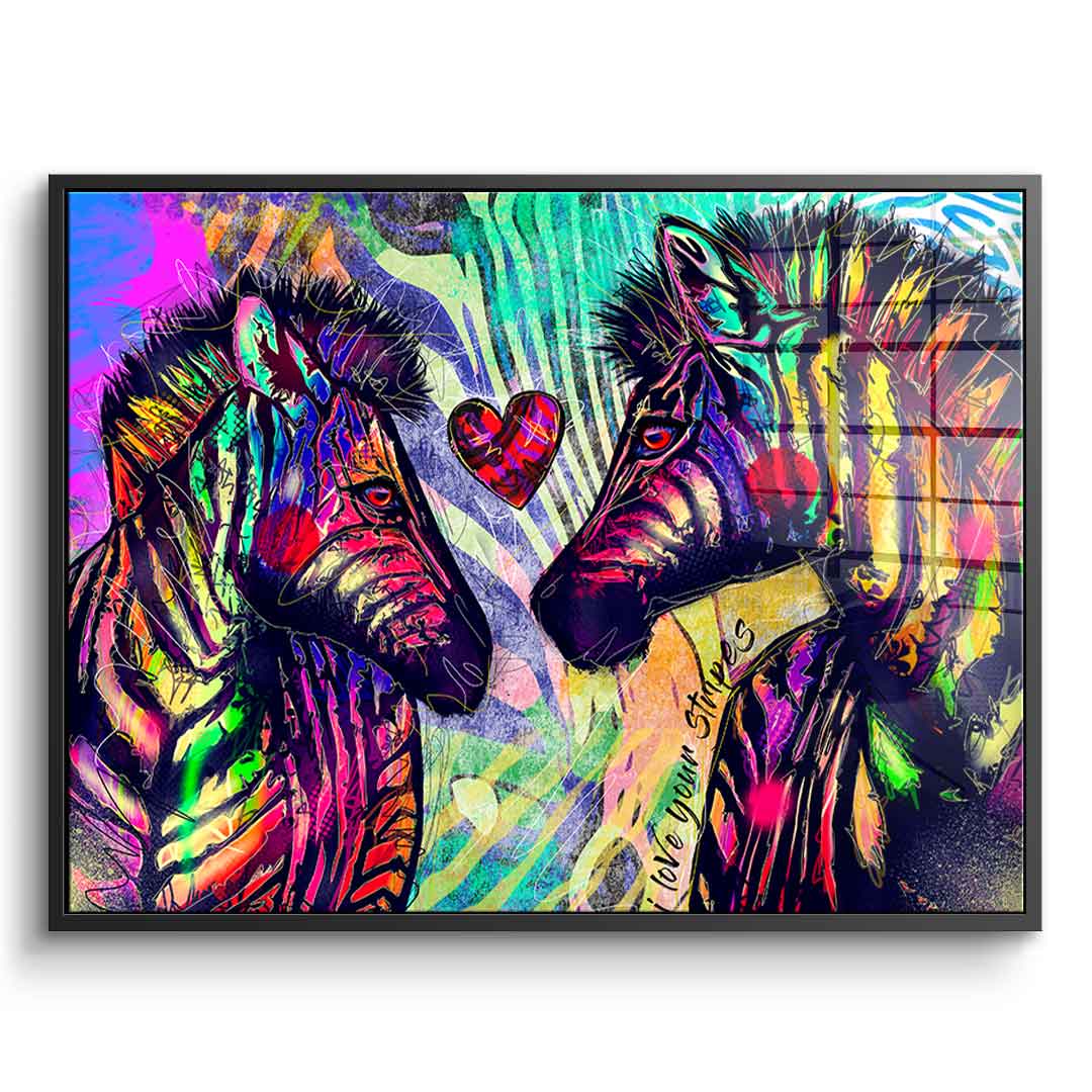 Zebra Heart - Acrylglas