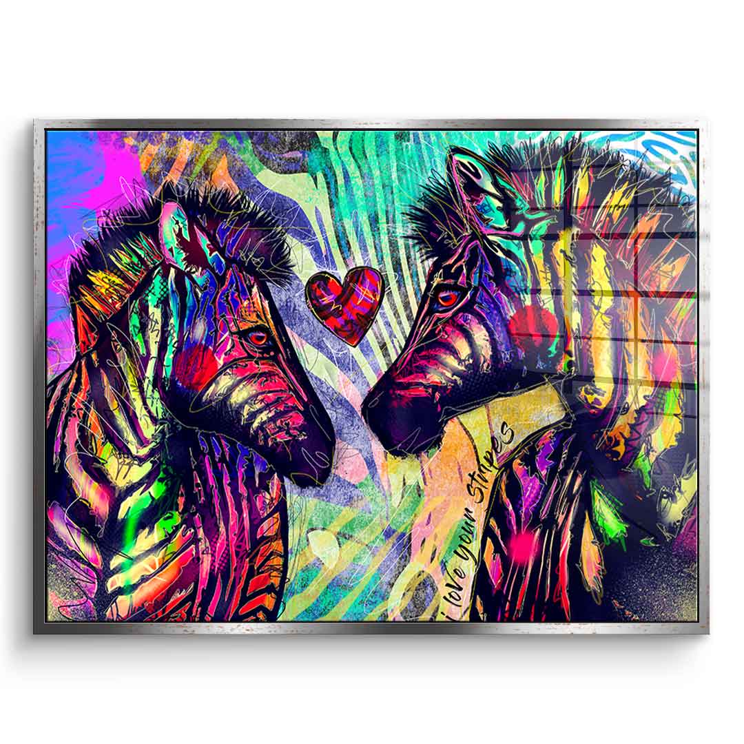 Zebra Heart - Acrylglas