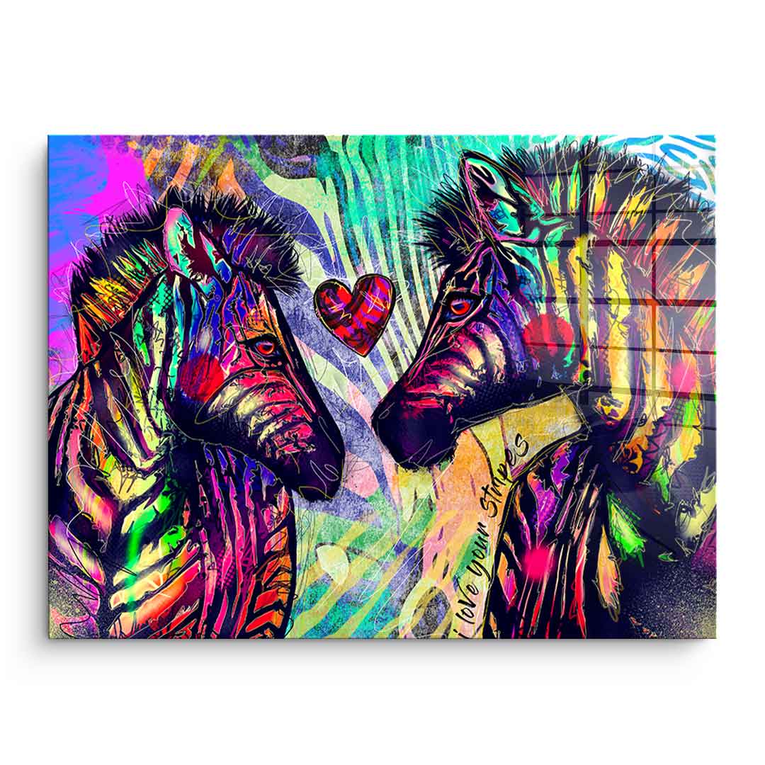 Zebra Heart - Acrylglas