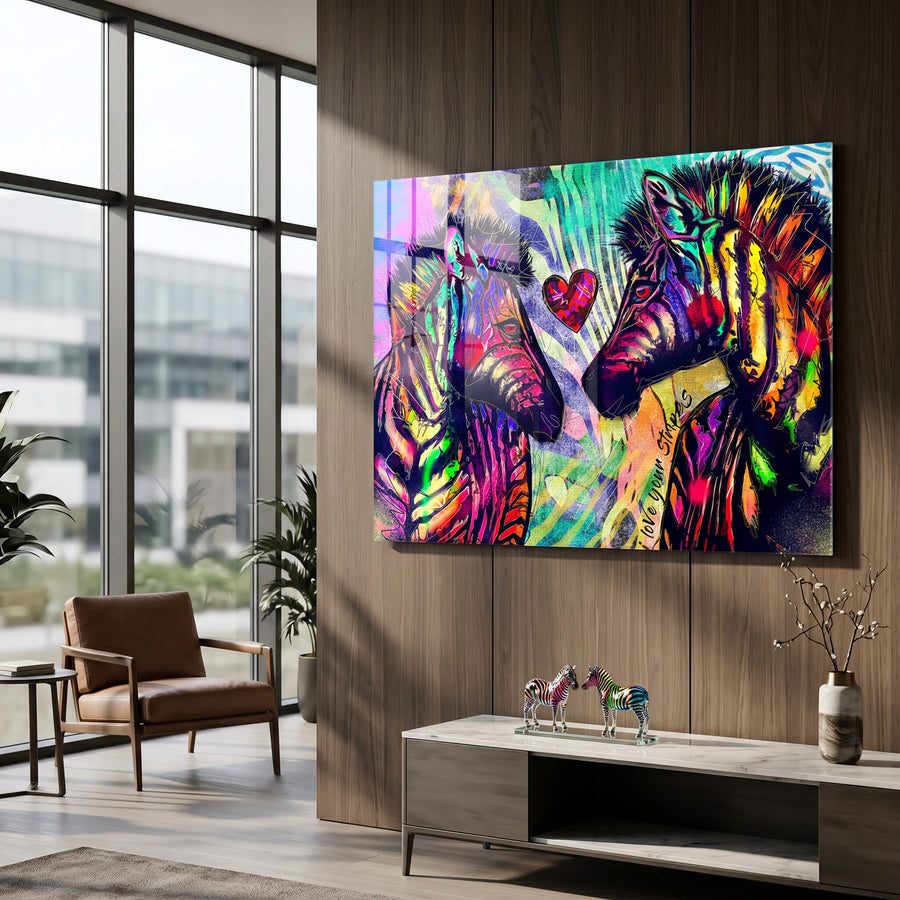 Zebra Heart - Acrylglas