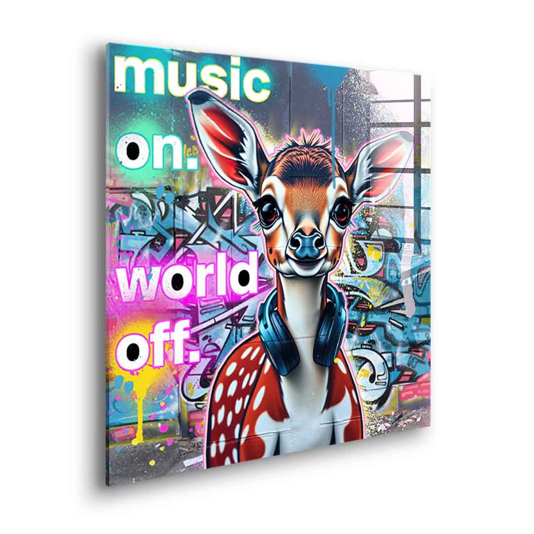 Bambi Music On - Acrylglas