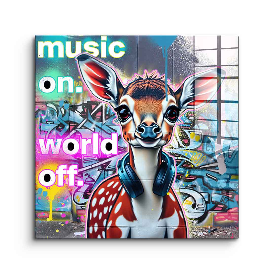 Bambi Music On - Acrylic glass