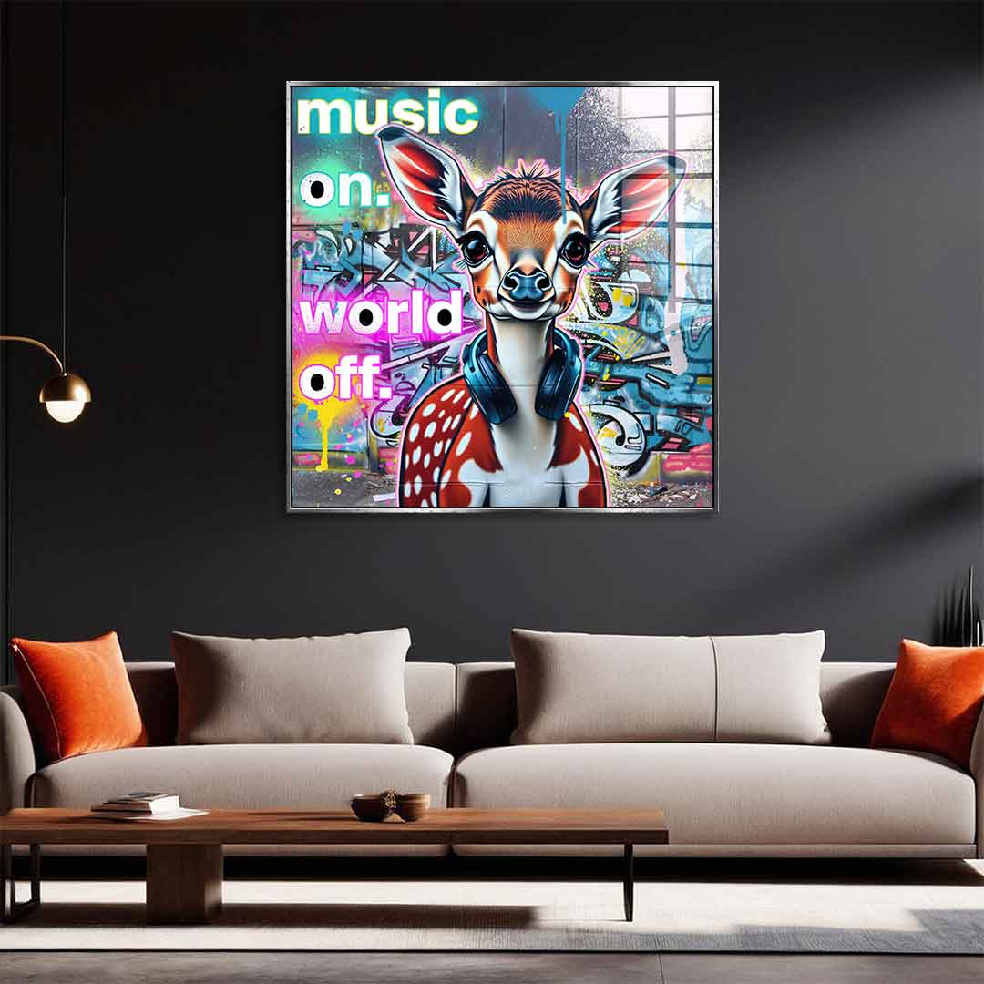 Bambi Music On - Acrylic glass
