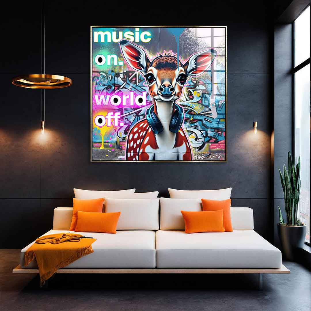 Bambi Music On - Acrylglas