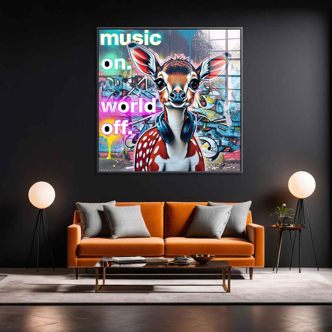 Bambi Music On - Acrylglas