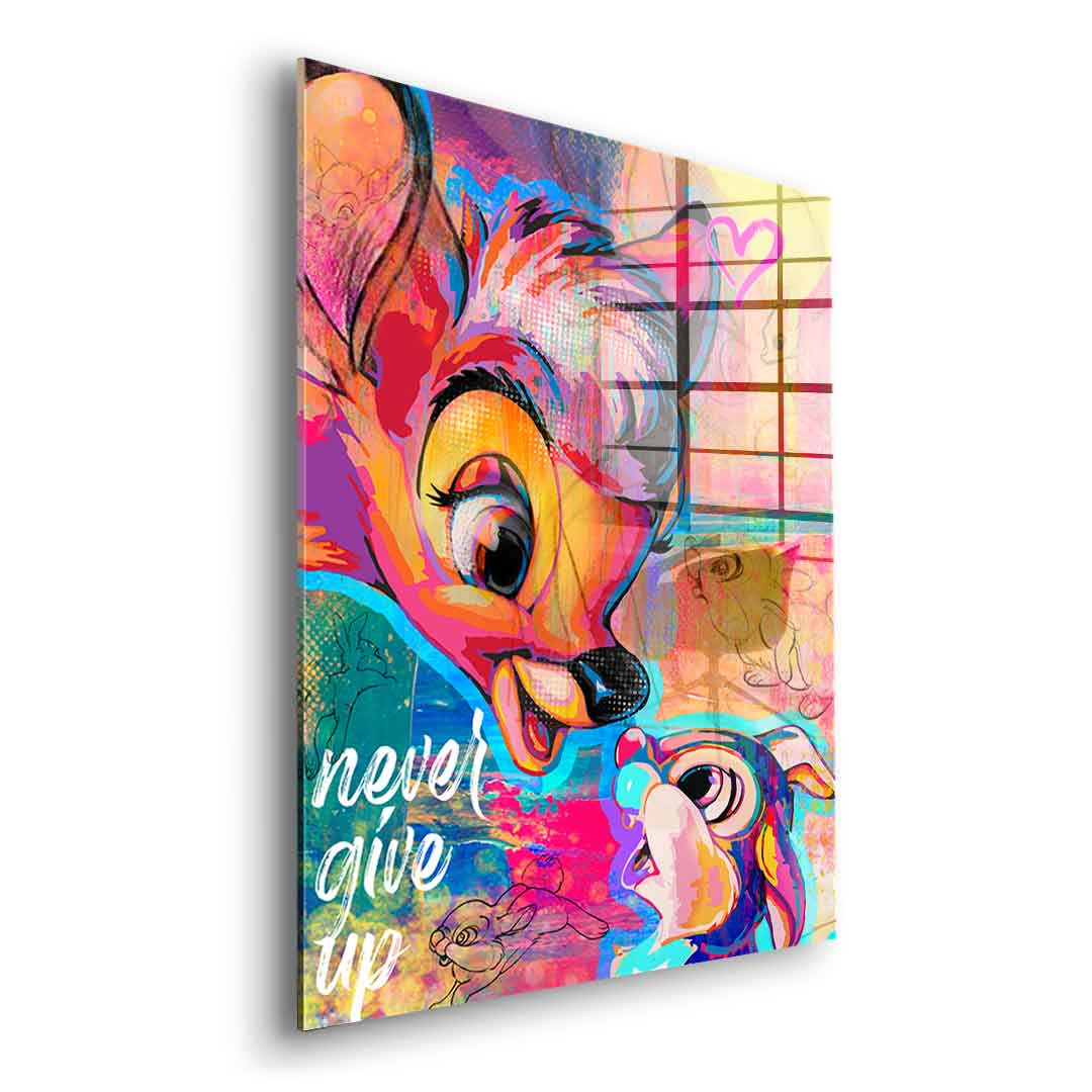 Never give up - Acrylic glass