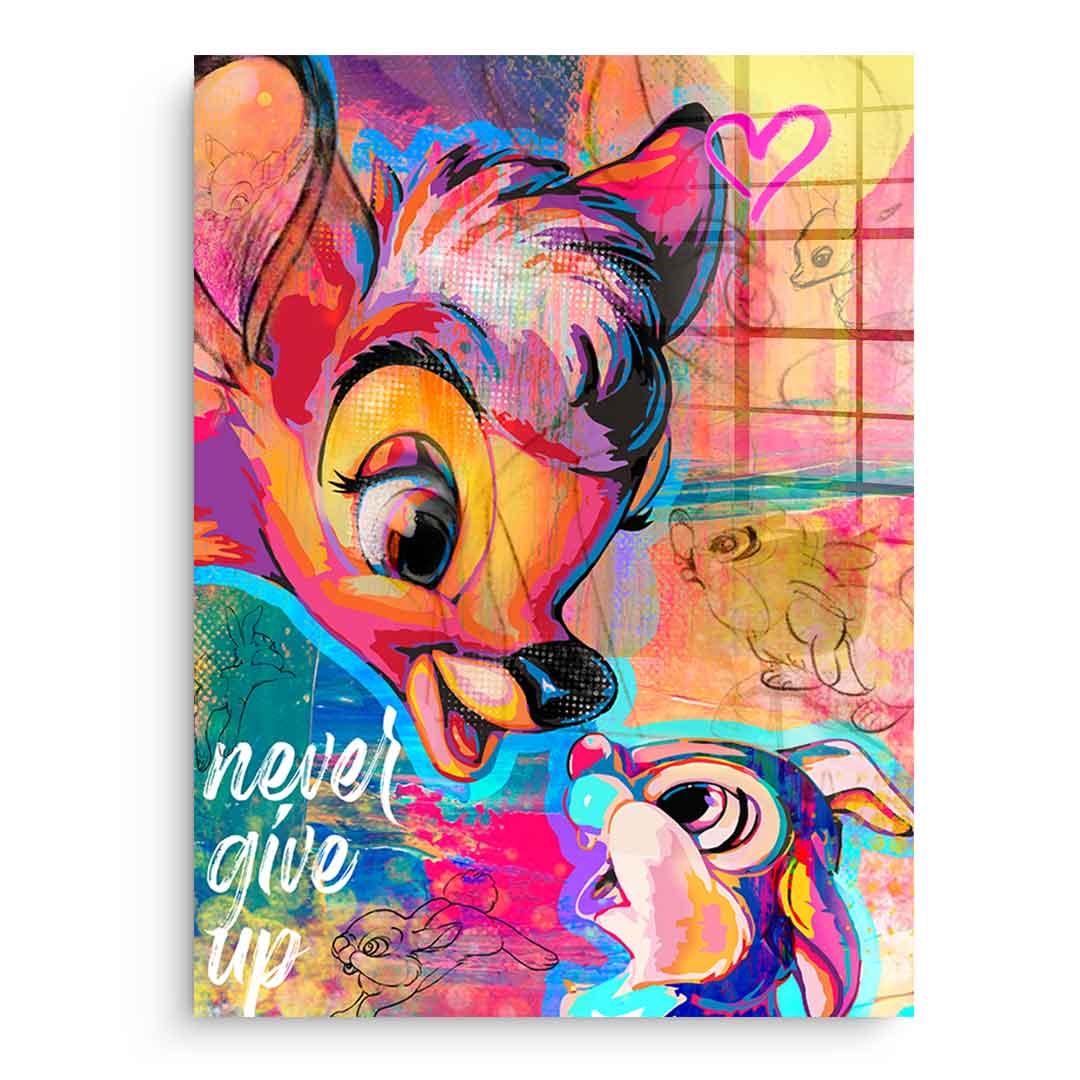 Never give up - Acrylic glass