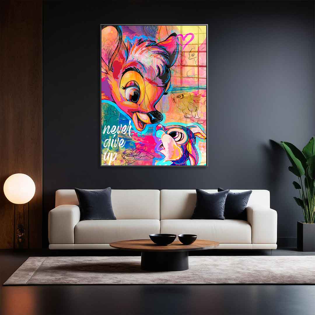 Never give up - Acrylic glass