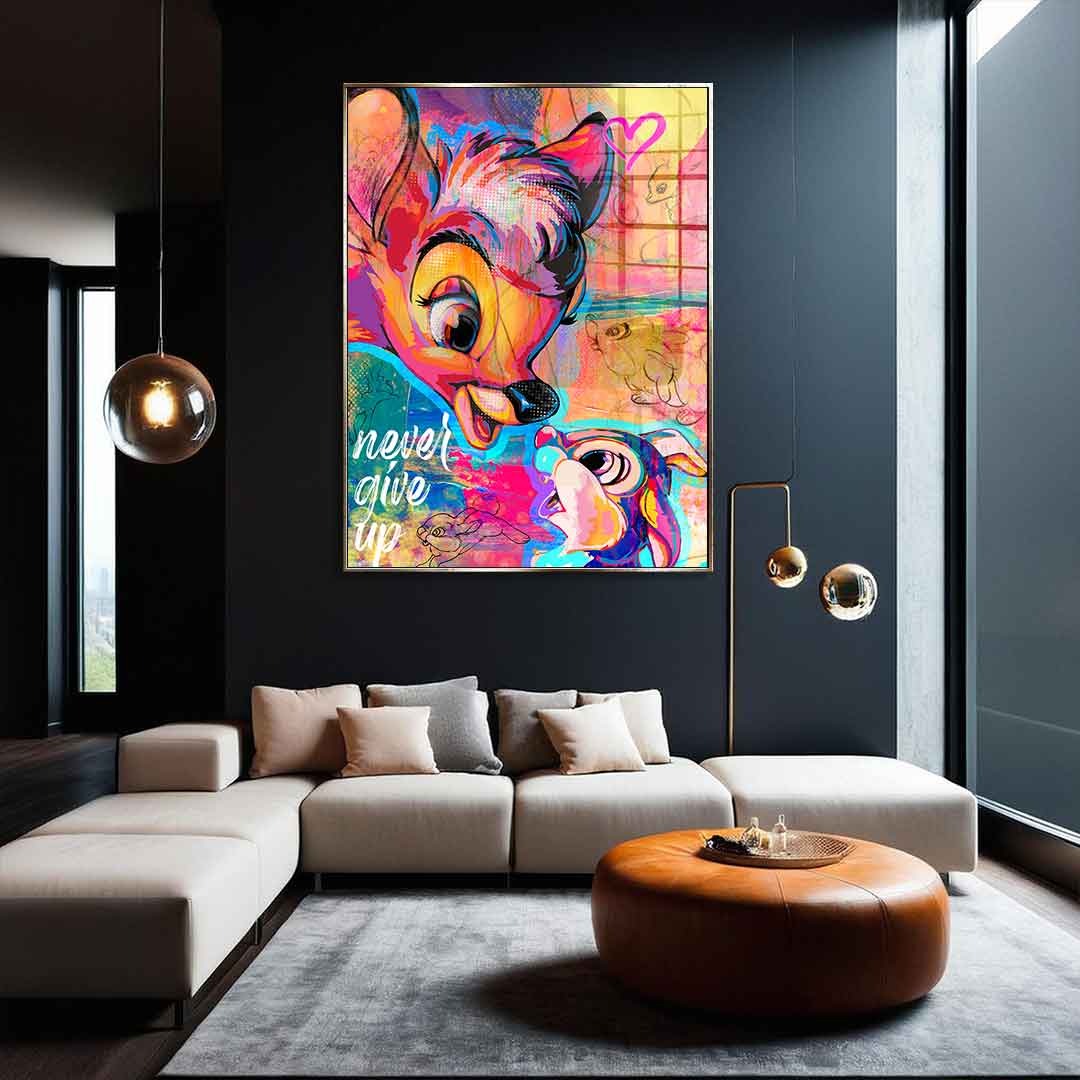 Never give up - Acrylic glass