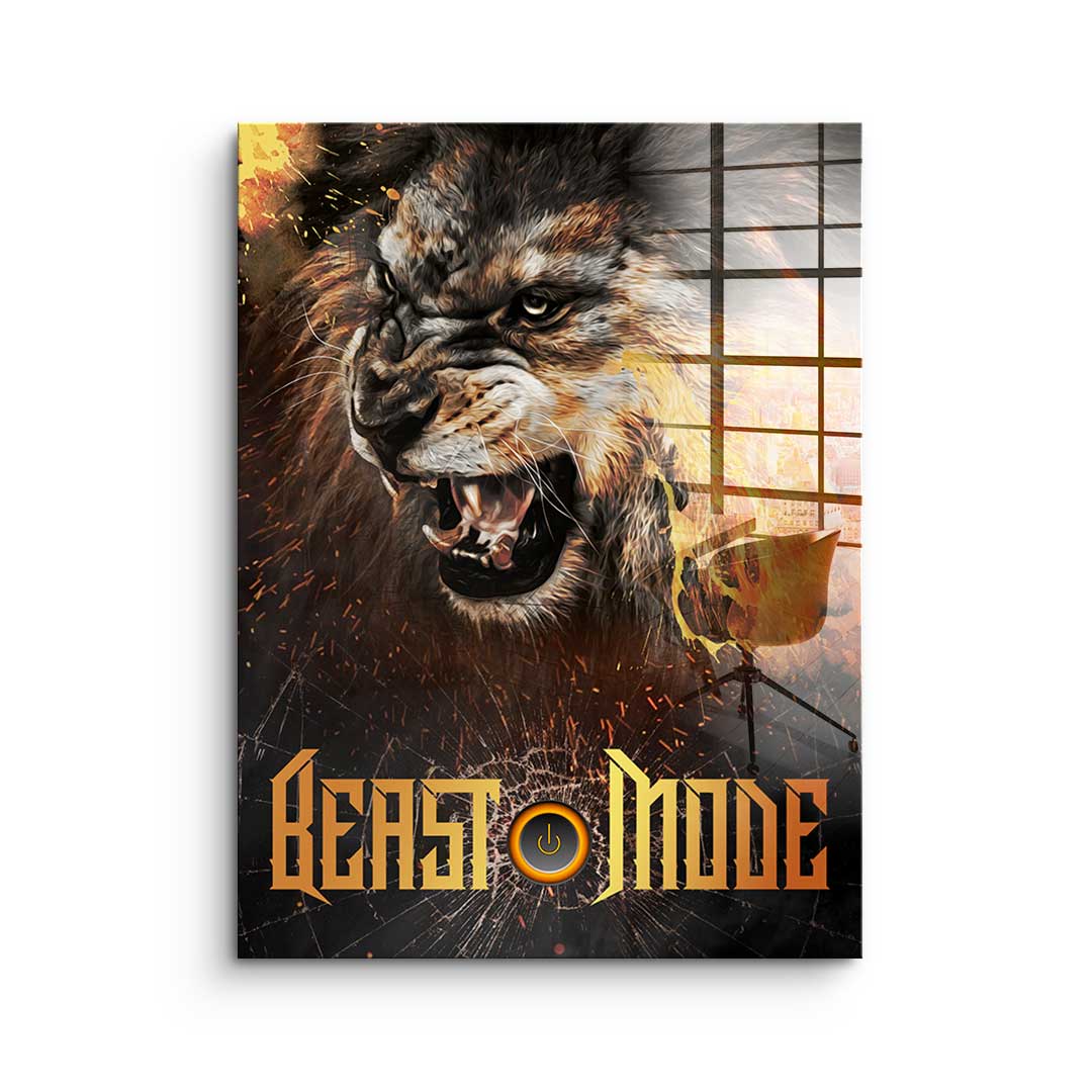 Beast Mode Lion - Acrylglas