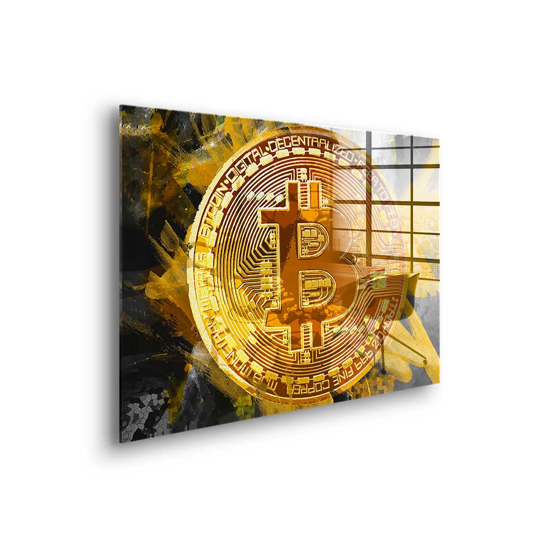 Painting Bitcoin - Acrylglas