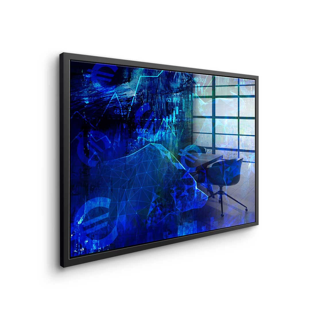 Blue Stock Market - Acrylglas