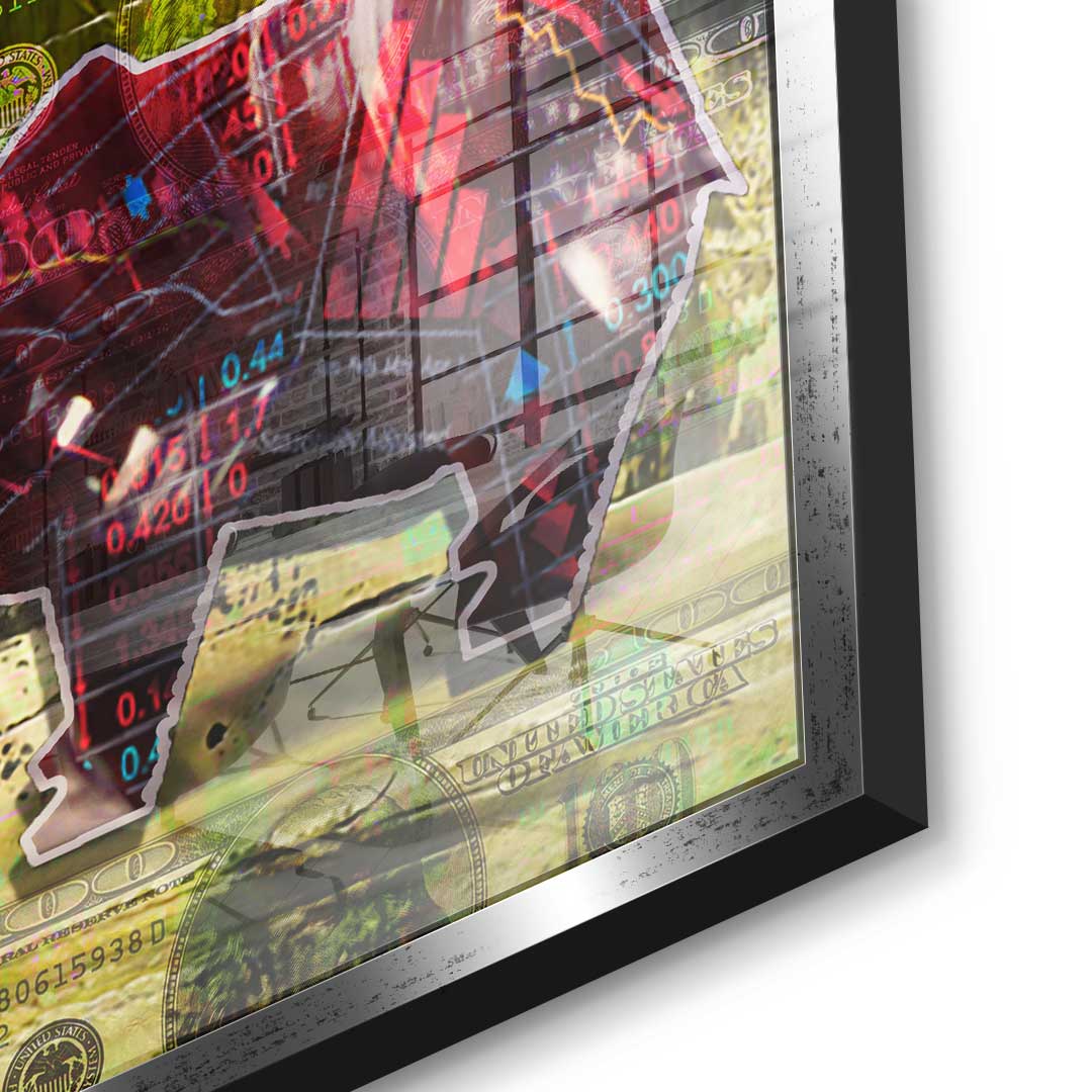 Bull vs. Bear - Acrylic glass