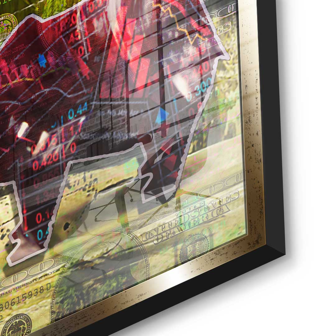 Bull vs. Bear - Acrylic glass