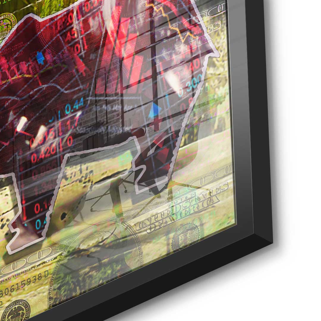 Bull vs. Bear - Acrylic glass