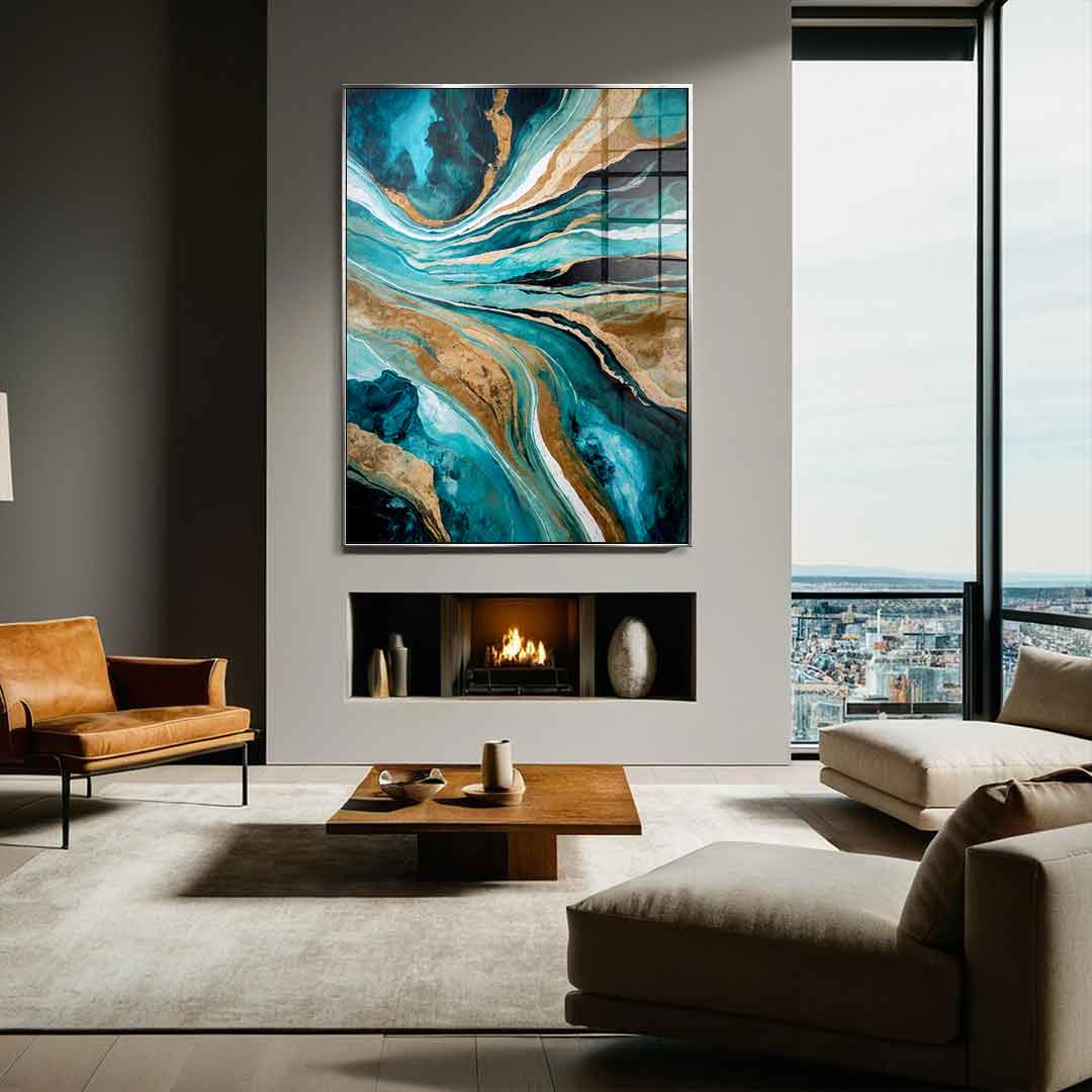 Flowing Through Time - Acrylglas