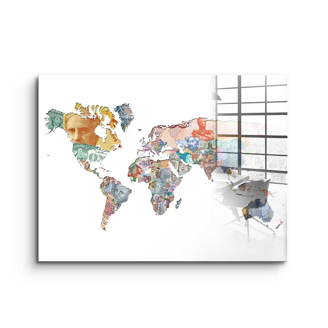 Money rules the world - White Edition - Acrylic glass