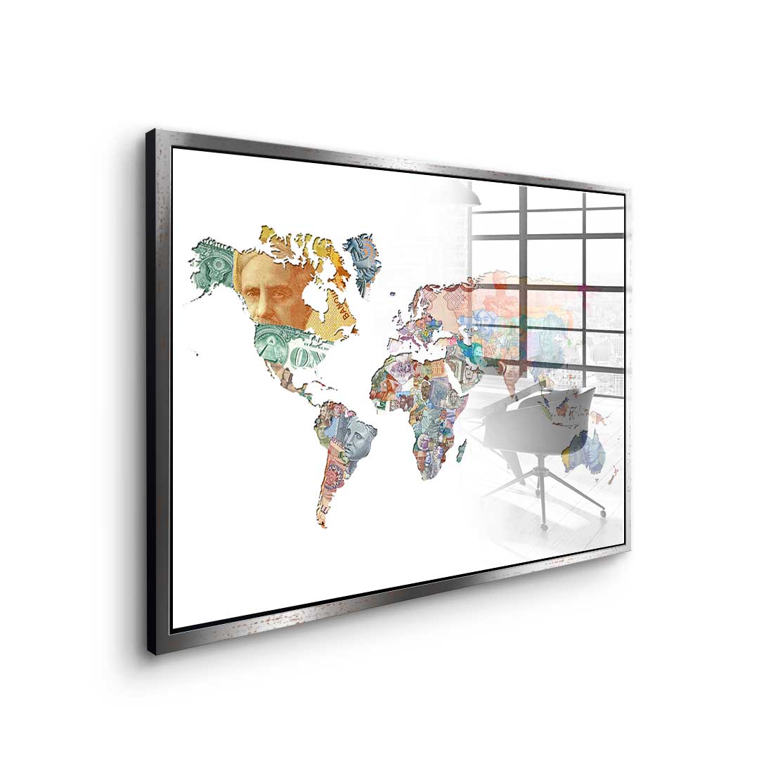 Money rules the world - White Edition - Acrylic glass