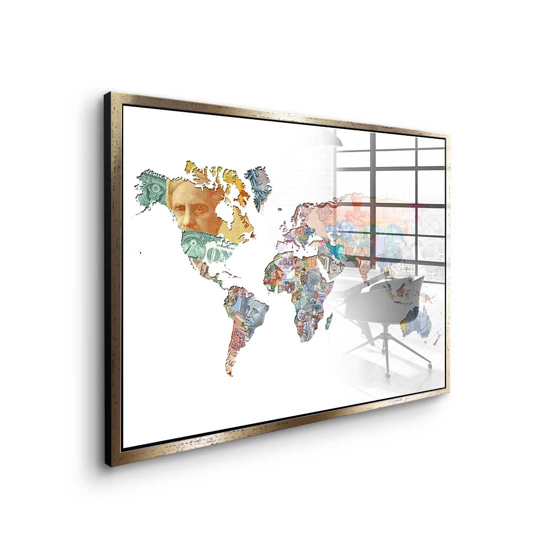 Money rules the world - White Edition - Acrylic glass