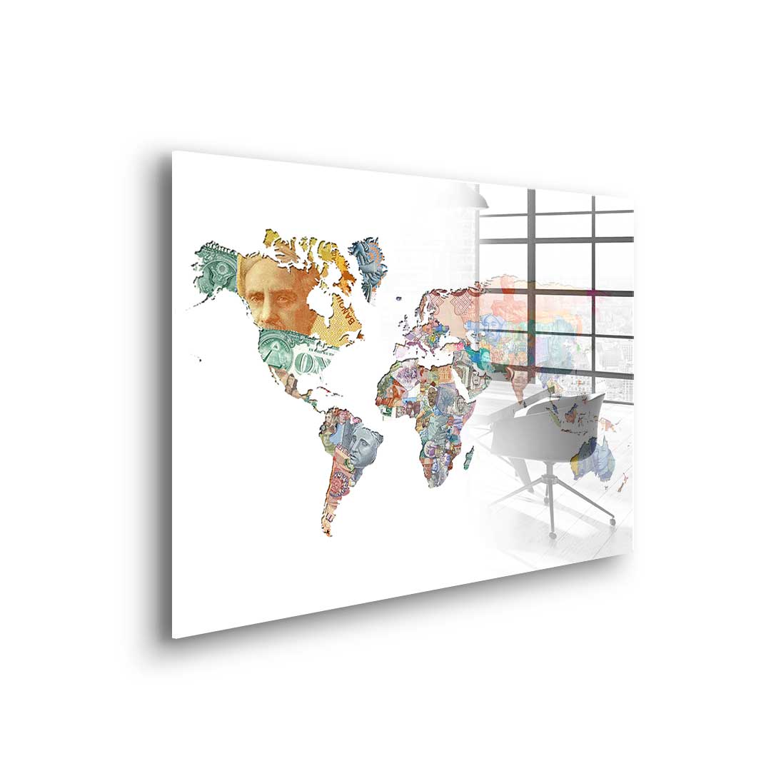 Money rules the world - White Edition - Acrylic glass