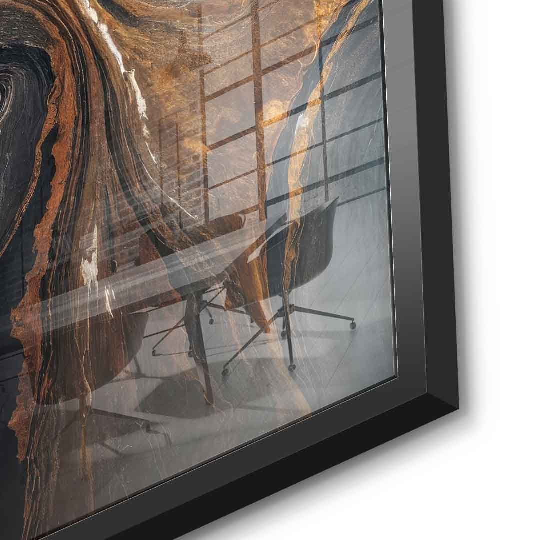 Golden Tones In Dark Stone - Acrylglas