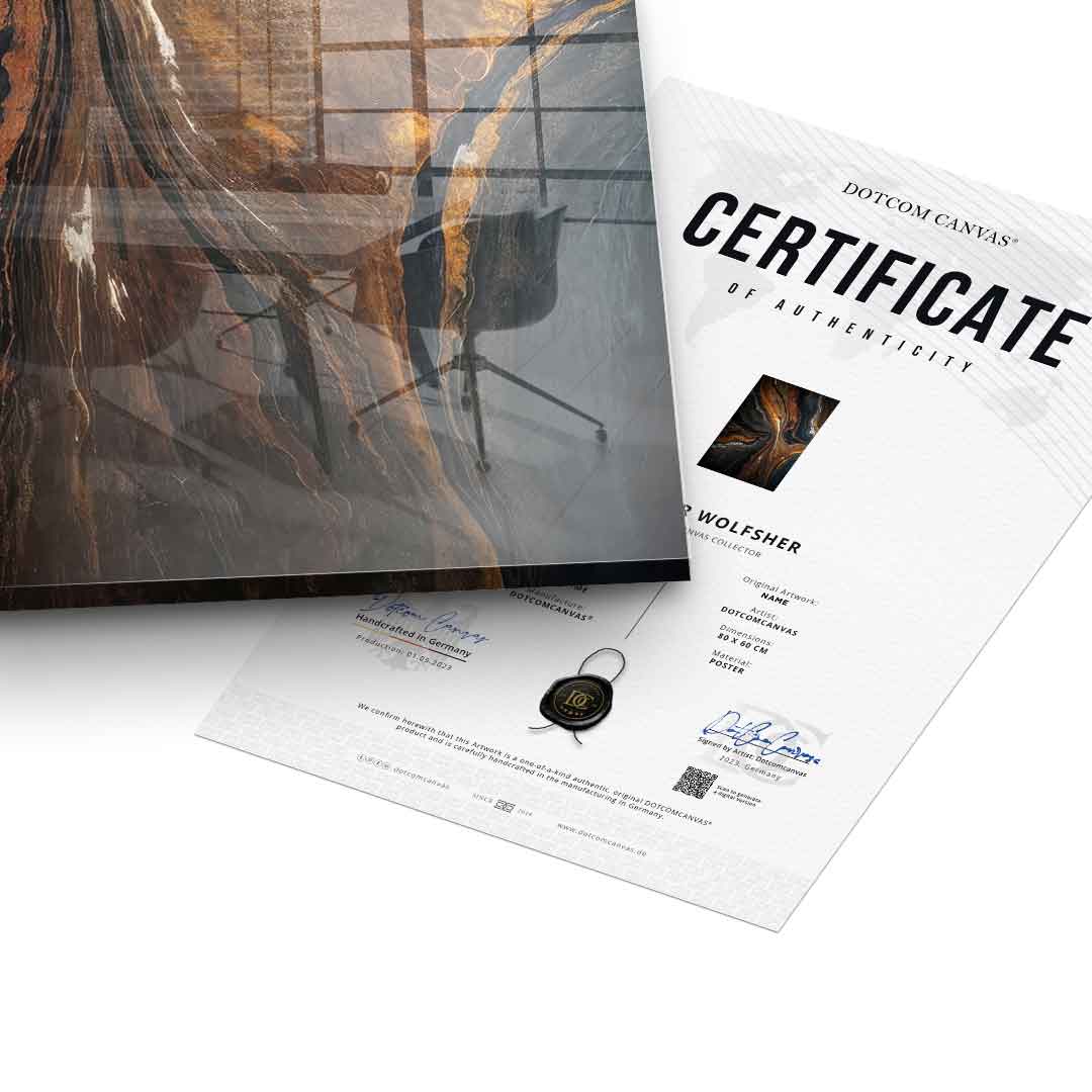 Golden Tones In Dark Stone - Acrylglas