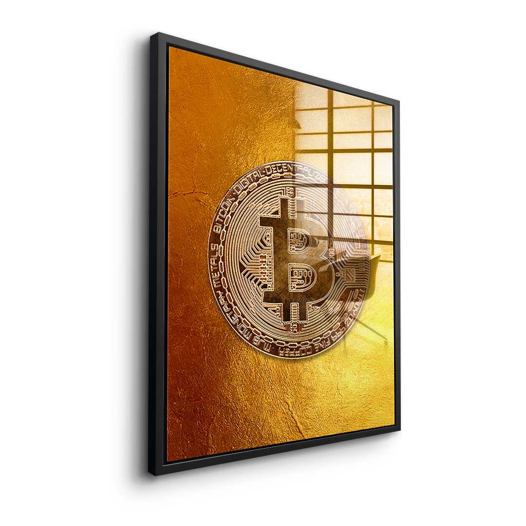 Golden Bitcoin - Acrylglas