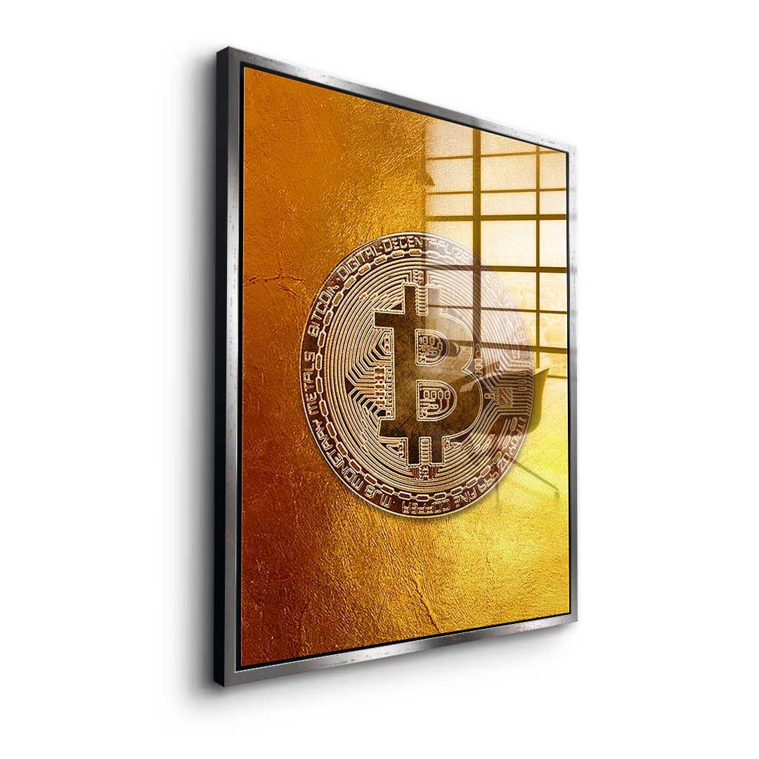 Golden Bitcoin - Acrylglas