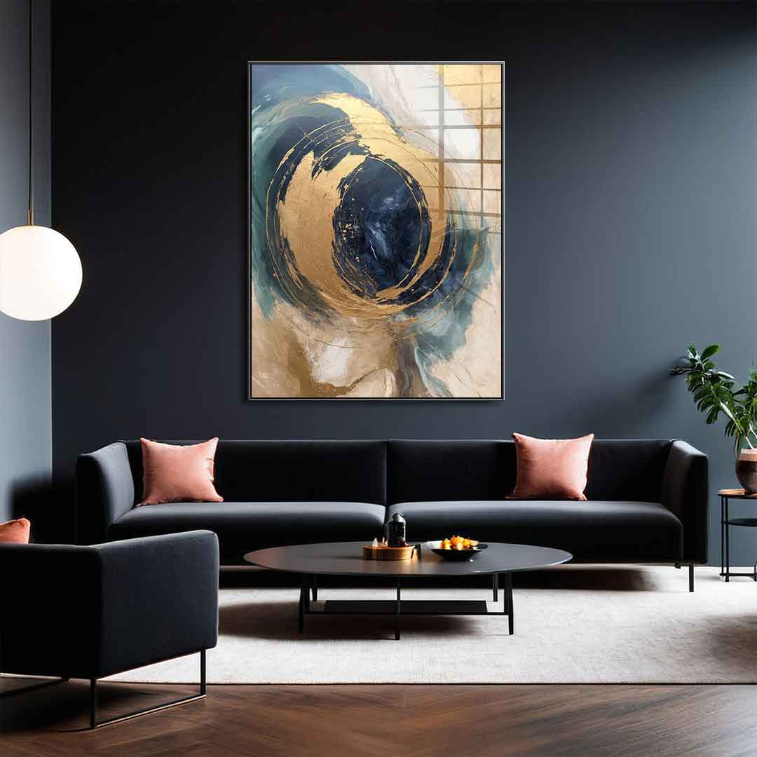 Golden Vortex - Acrylic glass