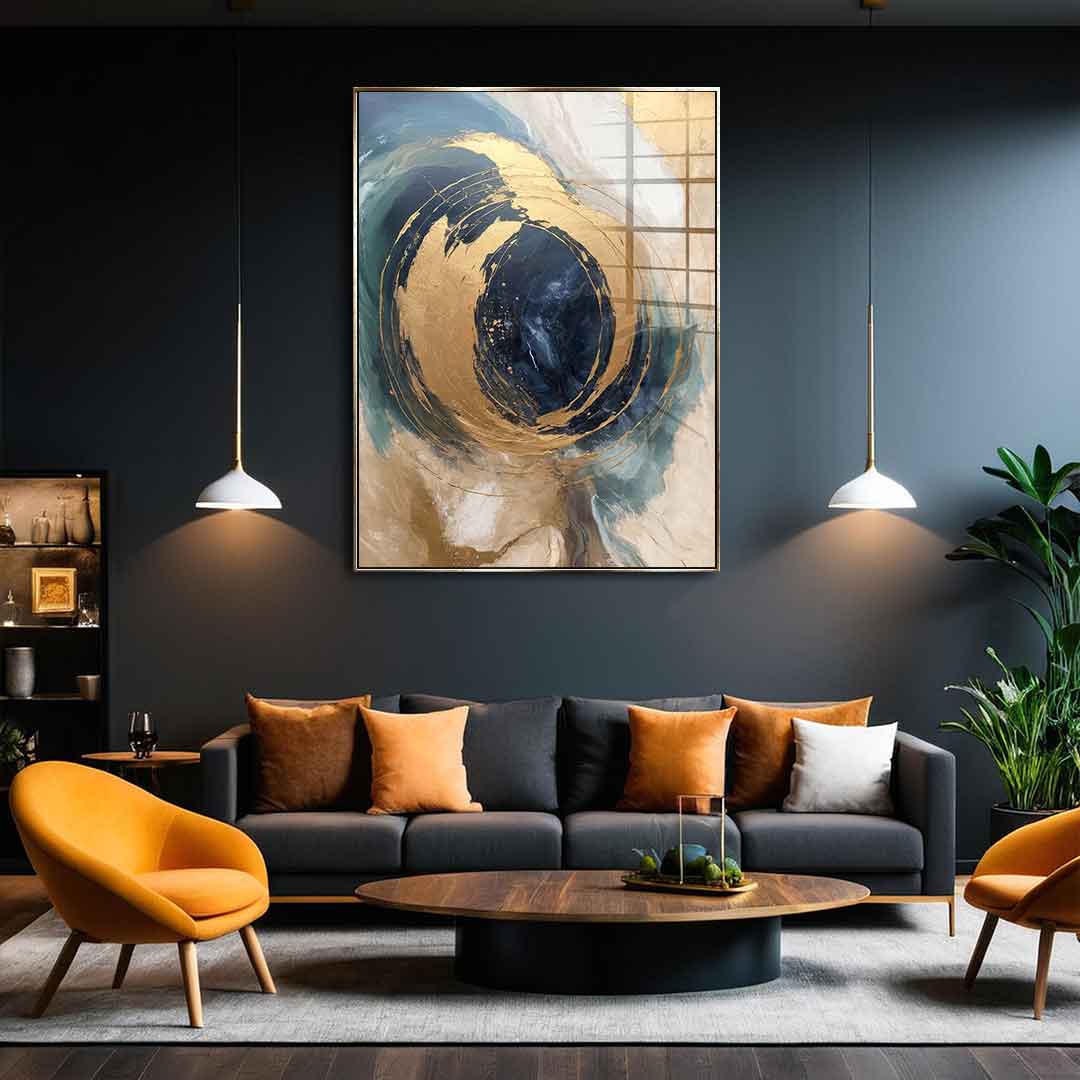 Golden Vortex - Acrylic glass