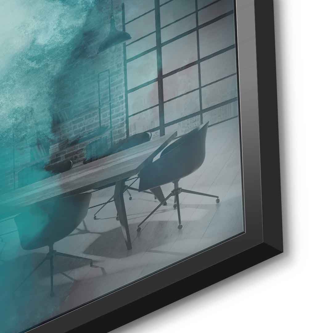 Misty Teal Abyss - Acrylic glass