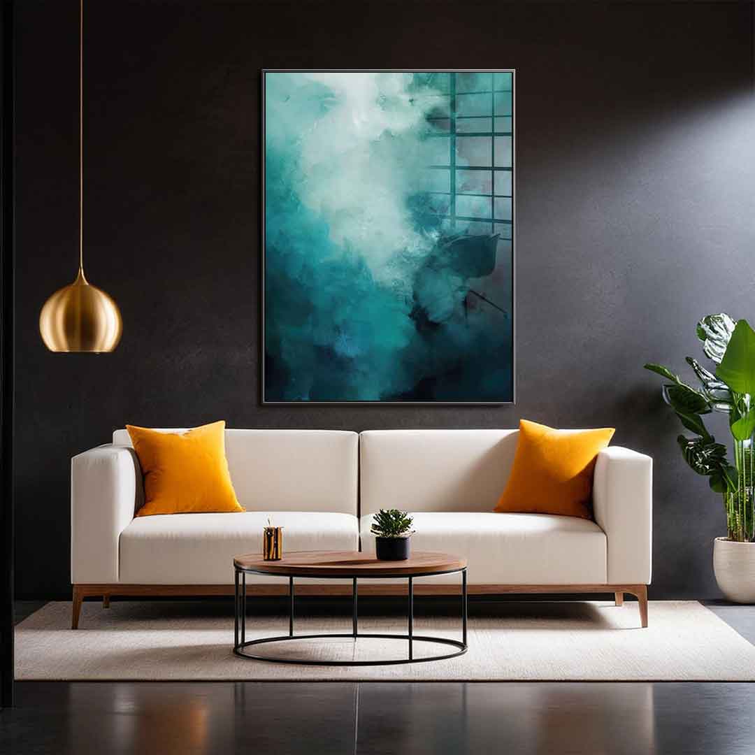 Misty Teal Abyss - Acrylic glass