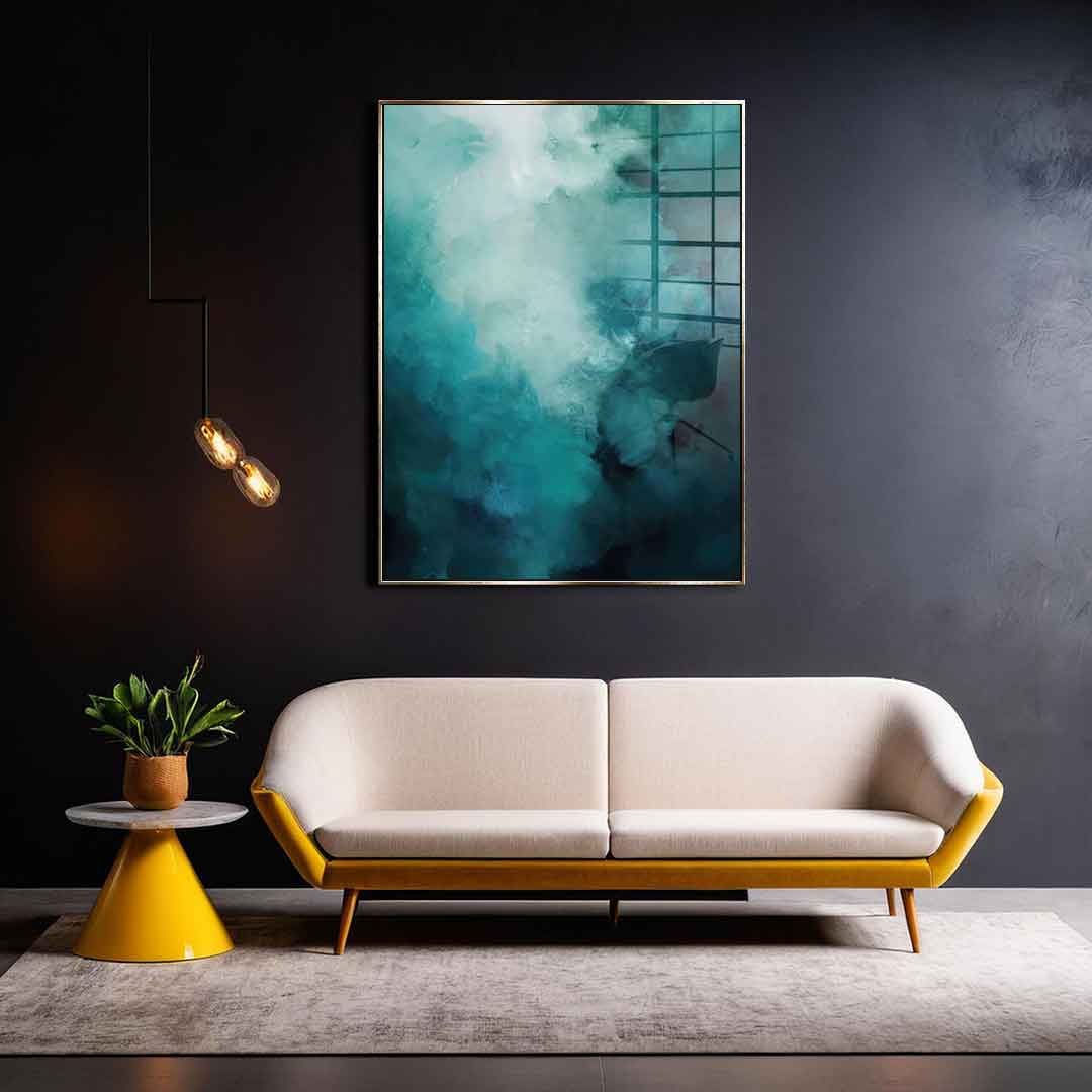 Misty Teal Abyss - Acrylic glass
