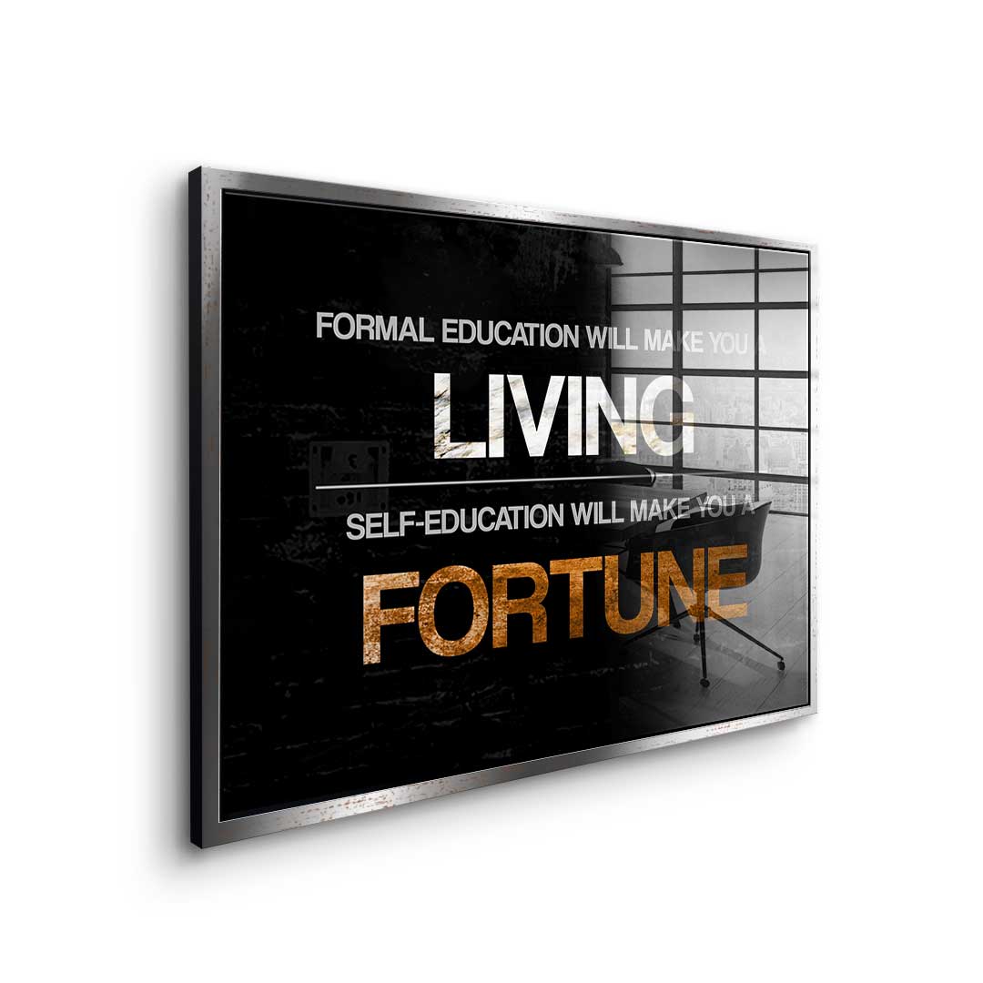 Formal Education vs. Self Education - Acrylglas