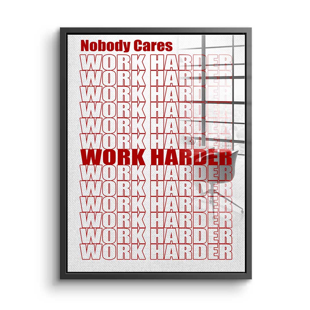 Work Harder Red - Acrylic glass