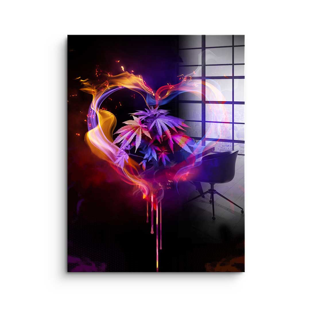 Weed Heart - Acrylglas