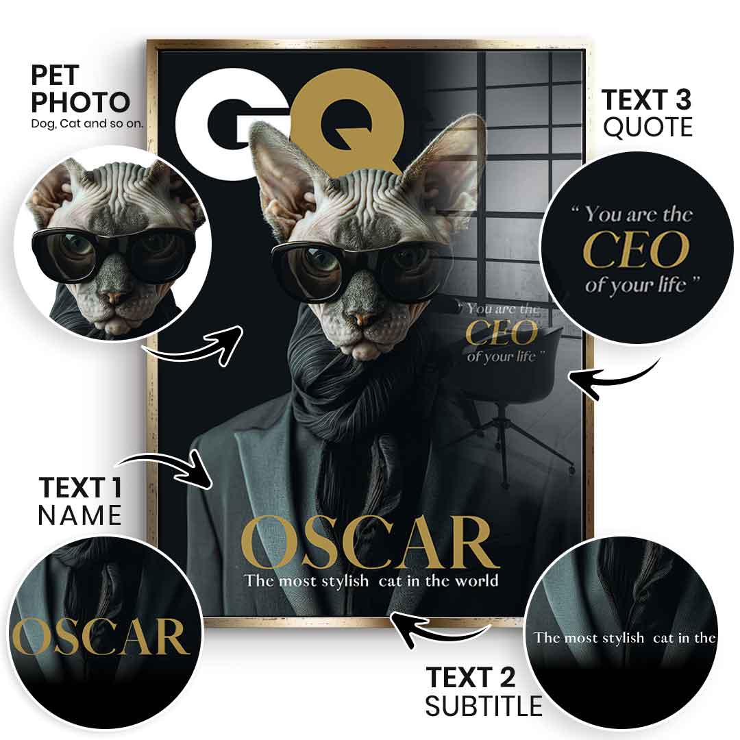 GQ personalisierbar - Acrylglas