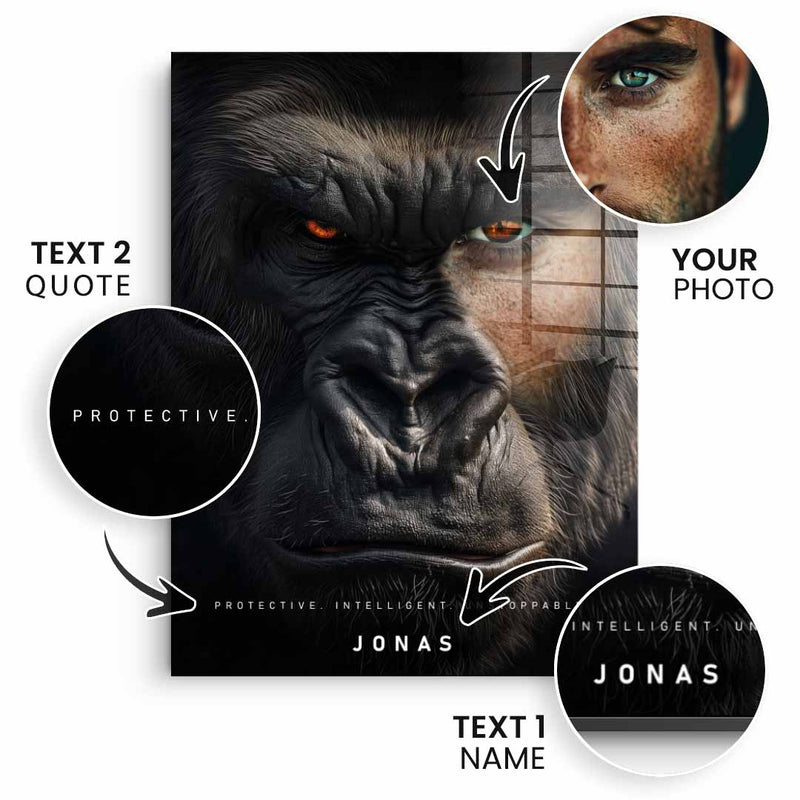 Gorilla Fusion personalisierbar - Acrylglas