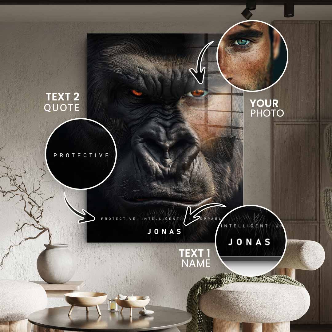 Gorilla Fusion personalizable - acrylic glass