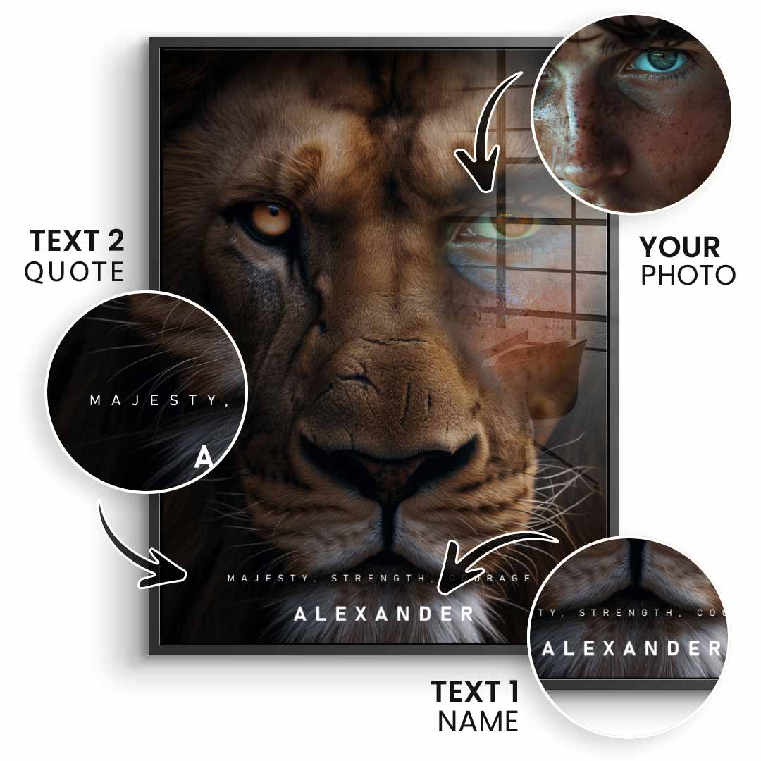 Lion Fusion personalizable - acrylic glass