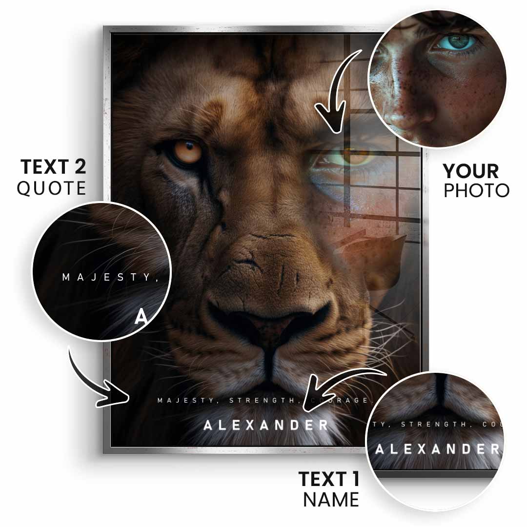Lion Fusion personalisierbar - Acrylglas