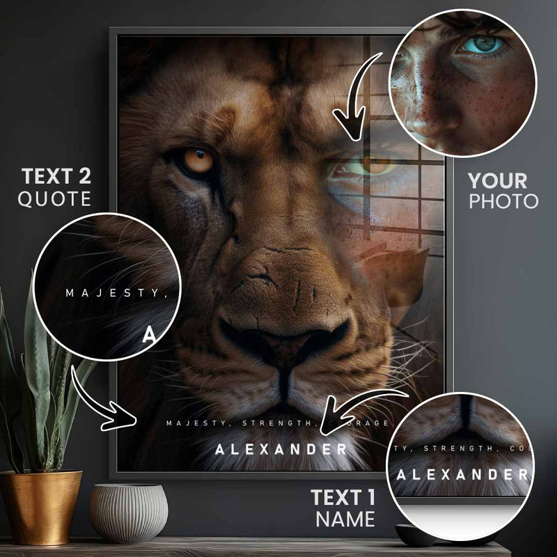 Lion Fusion personalizable - acrylic glass