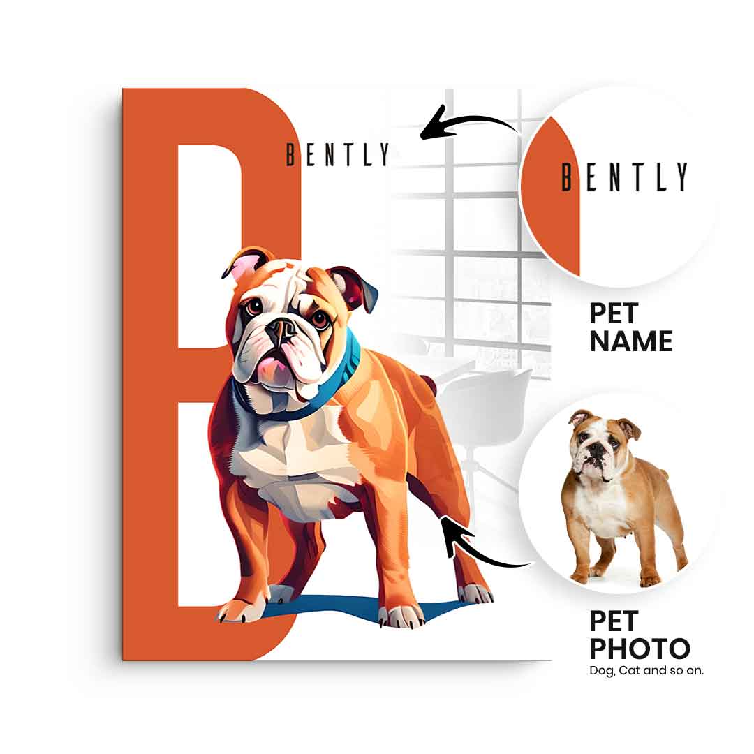 Pet Initial customizable - acrylic glass