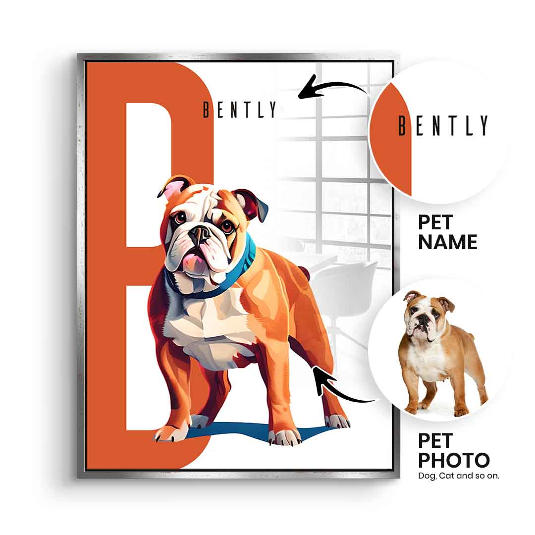 Pet Initial personalisierbar - Acrylglas